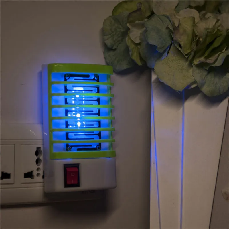 Mini trampa eléctrica para luz de lámpara LED para matar mosquitos, lámpara repelente de moscas, trampa antimoscas e insectos, enchufe europeo