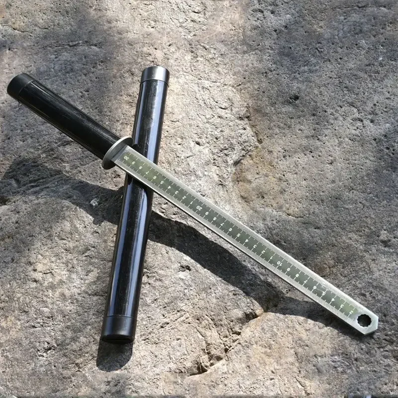 High High-carbon Steel Multifunction Ruler Integrated Forging Cross Blade Multifunctional Long Wrench Vehicle Car Tools