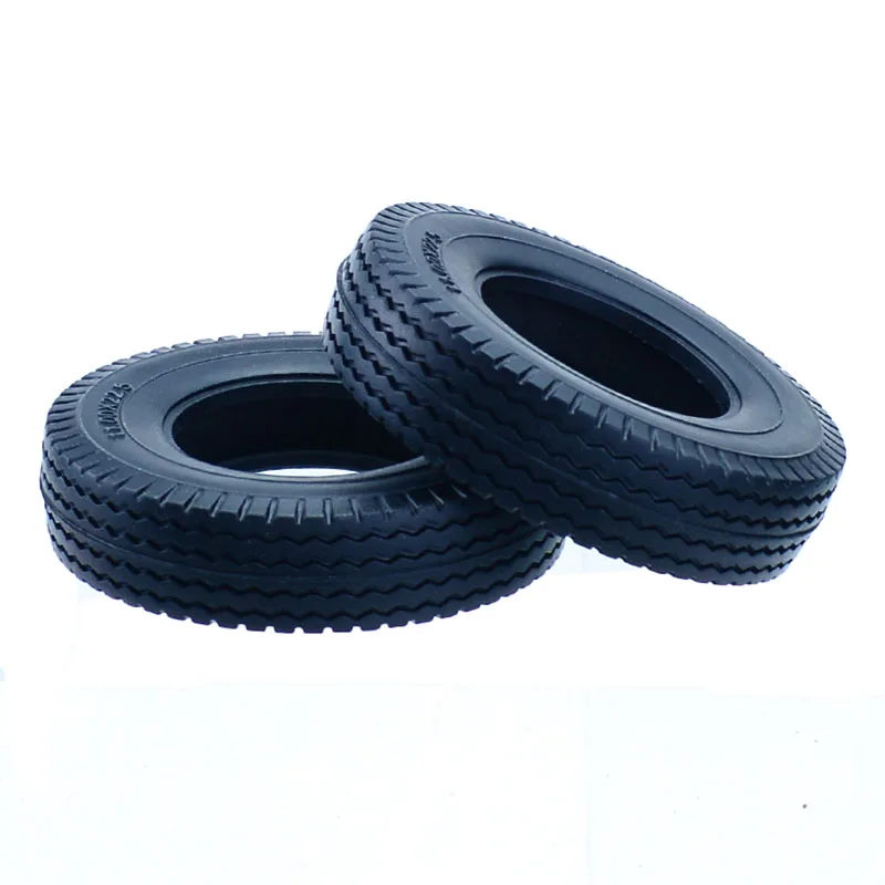 2pcs RC Truck Rubber Tire Width 20mm/25mm Tyre Model for 1/14 Tamiya Tipper SCANIA 770S VOLVO BENZ MAN TGX Car Accessories