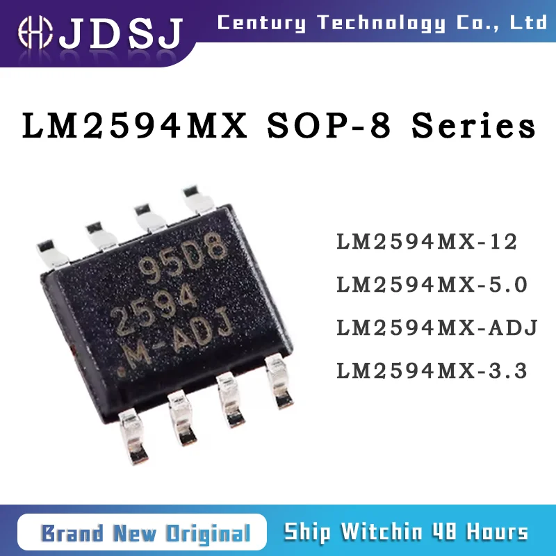 

10PCS LM2594MX-12 LM2594MX-5.0 LM2594MX-ADJ LM2594MX-3.3 SOP8 Brand New Original Chip IC