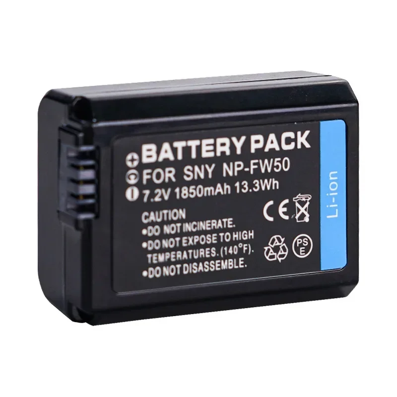 4PCS 1850mAh 7.2V NP-FW50 Battery+LED USB Dual Charger for Sony A6400 A6000 A6300 A7M2 R2 ZVE10 Camera Battery