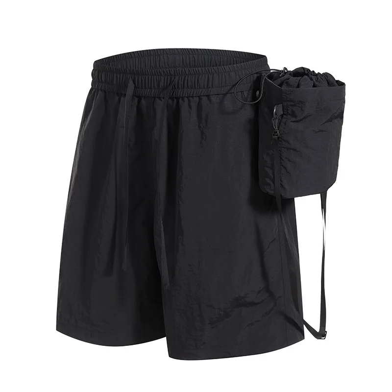 

Men's Sports Casual Shorts with Storage Bag Ice Silk Breathable Lightweight Summer Cool Waterproof Workout Tennis Shorts Men