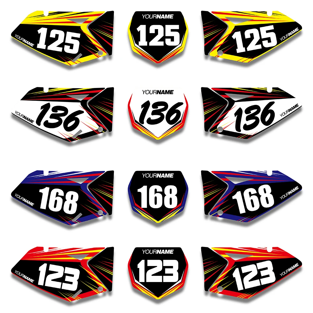 

NICECNC Custom Number Plate Background Graphics Sticker & Decal For Suzuki RMZ250 RM-Z250 2007 2008 2009 RMZ RM-Z 250