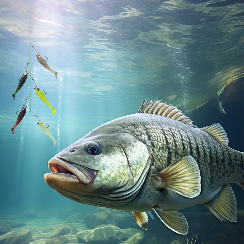 العنقودية لينة إغراء الاصطناعي سيليكون لينة الطعم Pesca الطعم الصيد تلاعب لملحقات صيد الأسماك في المياه المالحة #6