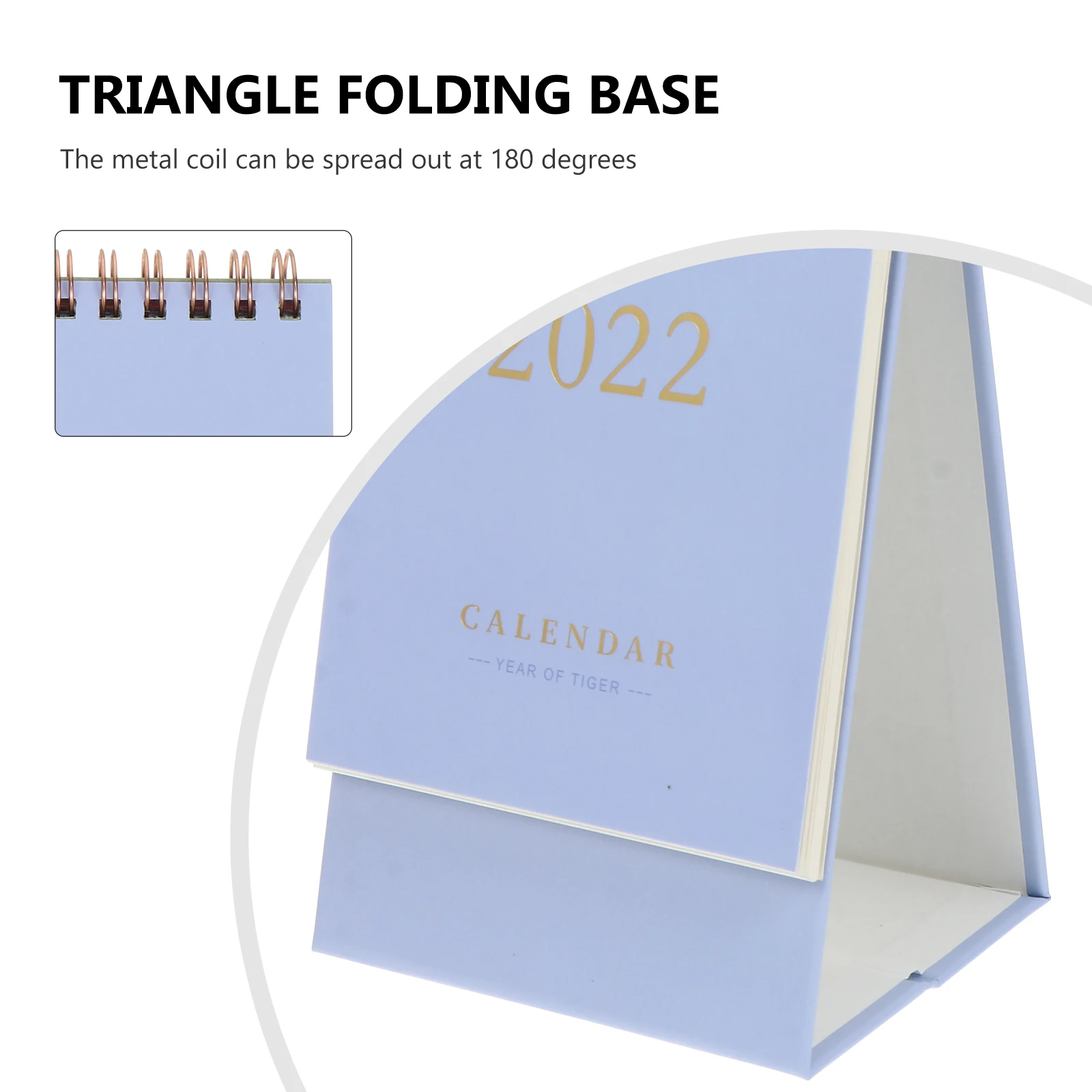 

Desk Calendar Mini Notebook Simple Planner Paper Coil Office Work Foldable Triangular Practical Schedule Small