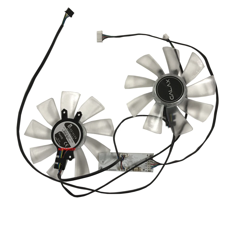 2Pcs/Set,GPU Cooler,Video Cards Fan,For KFA2 RTX 2070 2080 Super EX (1-Click OC),Graphics Cards Cooling,Replace FY10015M12LPA