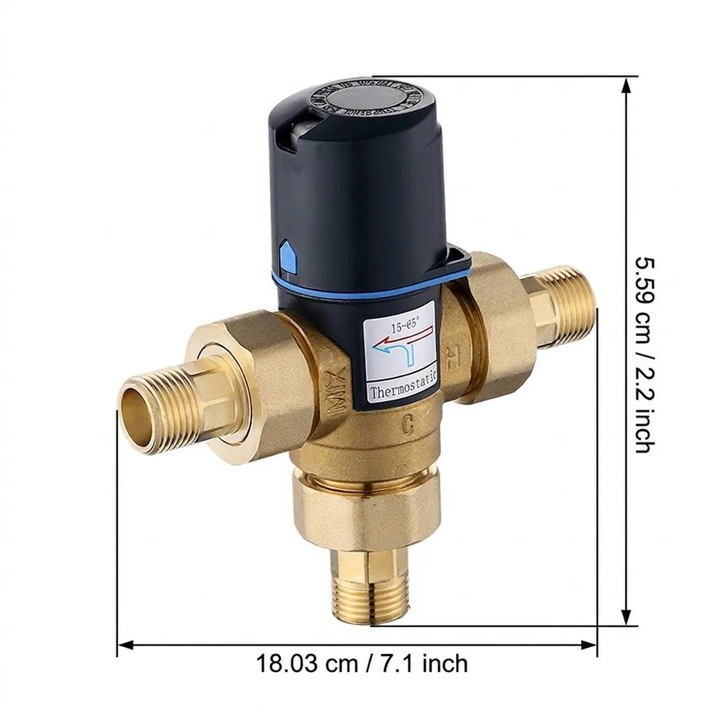 Thermostatic Mixing Valve for Use with Gas Boilers Heat Pumps and Electric For Water Heaters in Closed Loop Heating Systems