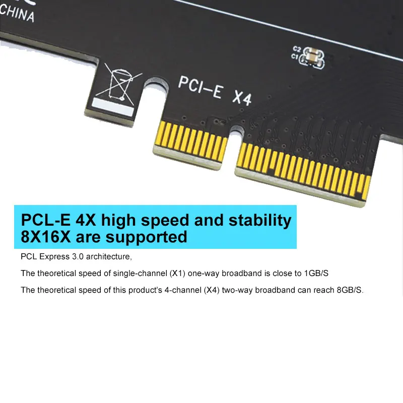 NVME SSD M2 PCIE 1x Adaptor PCIE Ke M2 Adaptor M.2 NVME SSD Ke PCI Express X4 Card Riser Adapter M Key untuk 2230-2280 M2 SSD