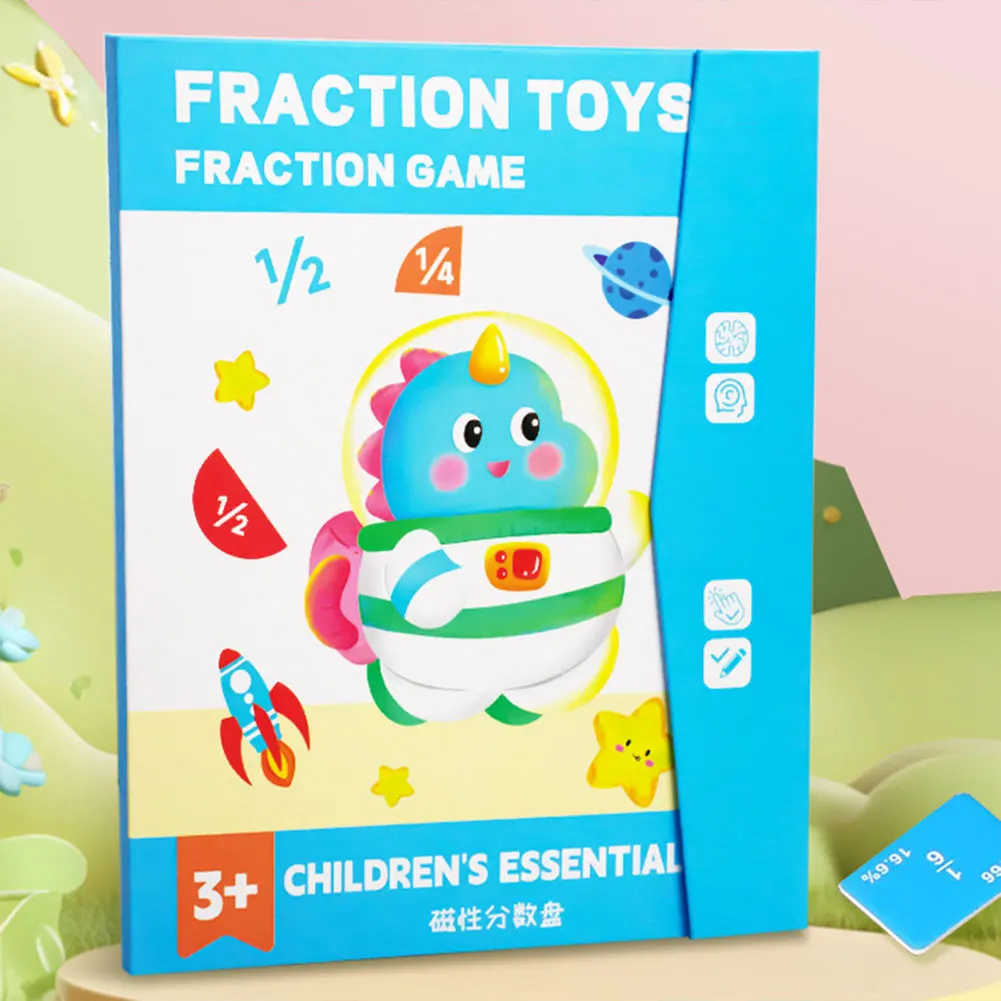 Rompecabezas educativo de fracción magnética para niños, perfecto para el plan de estudios matemáticos de 3.a-5a grado. Para la enseñanza entre padres e hijos