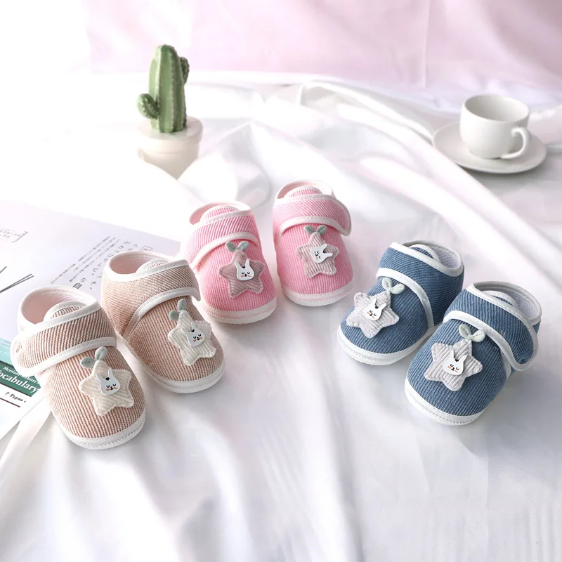 

Newborn Baby Boys Girls Crib Sneakers Cozy Fluffy Cartoon First Walker 0-18M Toddler Soft Anti-slip Sole Casual Baby Shoes