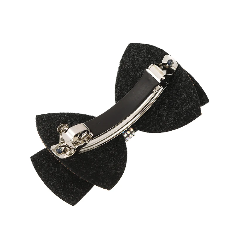 Elegant Rhinestone Bow Knot Hair Clip Alloy Spring Hair Clip Retro Headband Accessory Hair Buckle Hair Accessories For Women