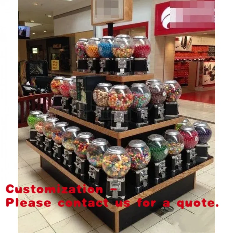 custom.Customized Size Candy Showcase Retail Wooden Snack Showcase Kiosk Shop Tree Shape Candy Display