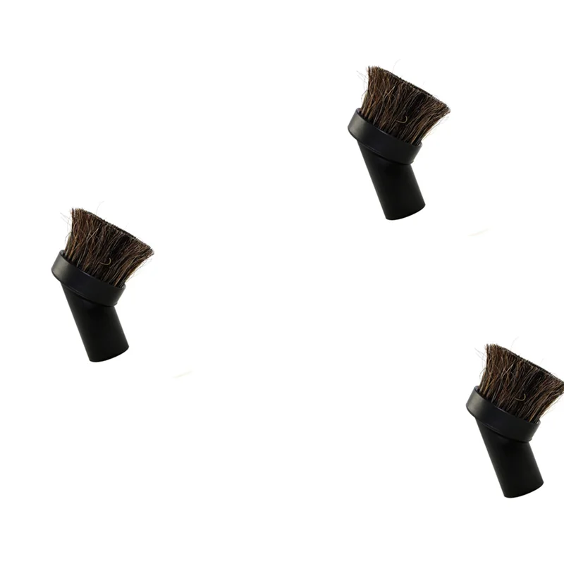 

A01V-3PC 32Mm Horsehair Vacuum Cleaner Brush Head Replacement Round Keyboard Space Dusting Brush Vacuum Cleaner Parts
