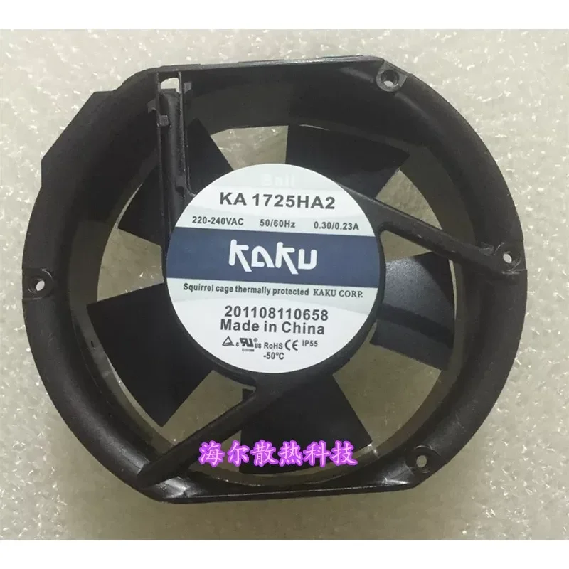 for KAKU KA1725HA2 Genuine Card Fan 220V 0.27A Ball Bearing Waterproof Cooling Fan