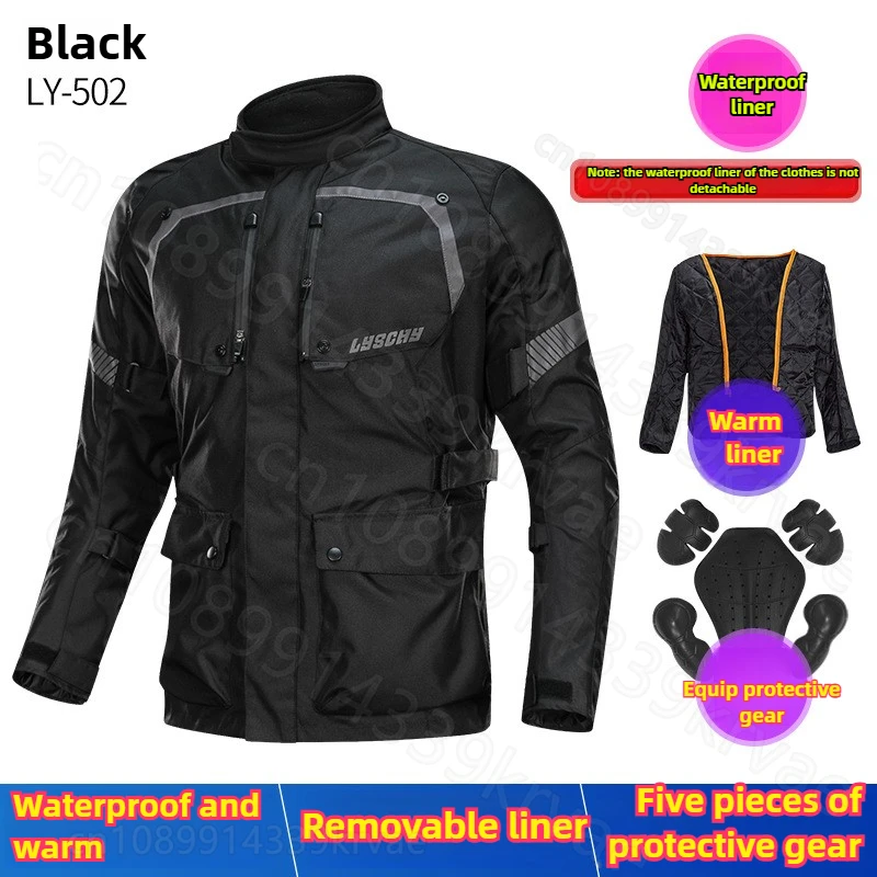 

Motorcycle cycling suit men's locomotive racing suit breathable waterproof drop-proof jacket rally suit men's 4-season equipment