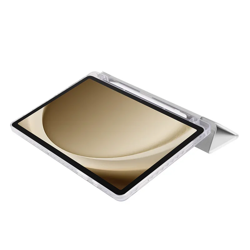 For Samsung Tab S11 Case 11 inch Tri-fold Acrylic Clear Hard Back Stand Tablet Coque For Galaxy Tab S11 Case with S Pen Holder