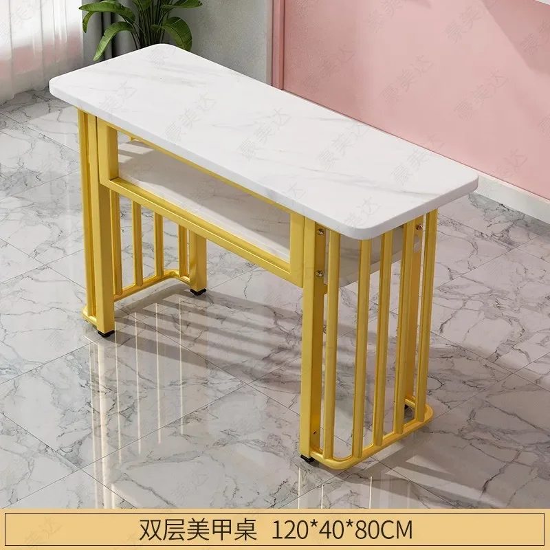 Manicure Table and Chair Set Combination Simple Double Deck Single Manicure Table Worktable Double Manicure Table