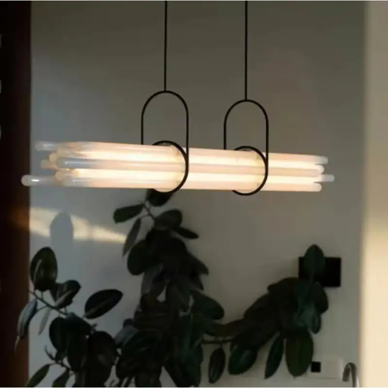 

Nordic restaurant acrylic modern minimalist bedroom living room creative personality bar counter dining table long pendant light