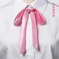 Korean Small Tie Bowtie College Style School Uniform Shirt Accessories Men's Women's Long Section Streamers Collars Flowers 2
