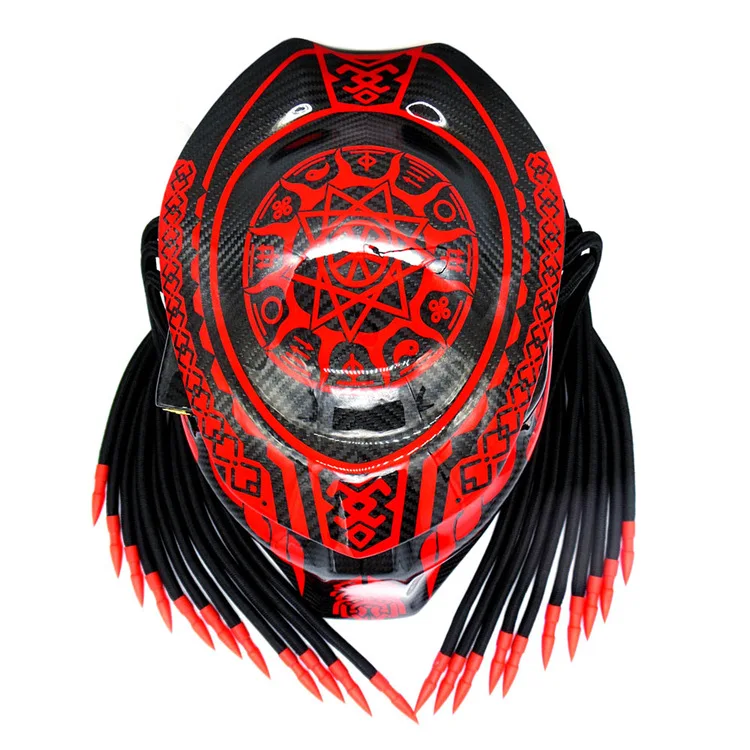 Factory price red color Predator Helmet for motorcycle best predators helmet