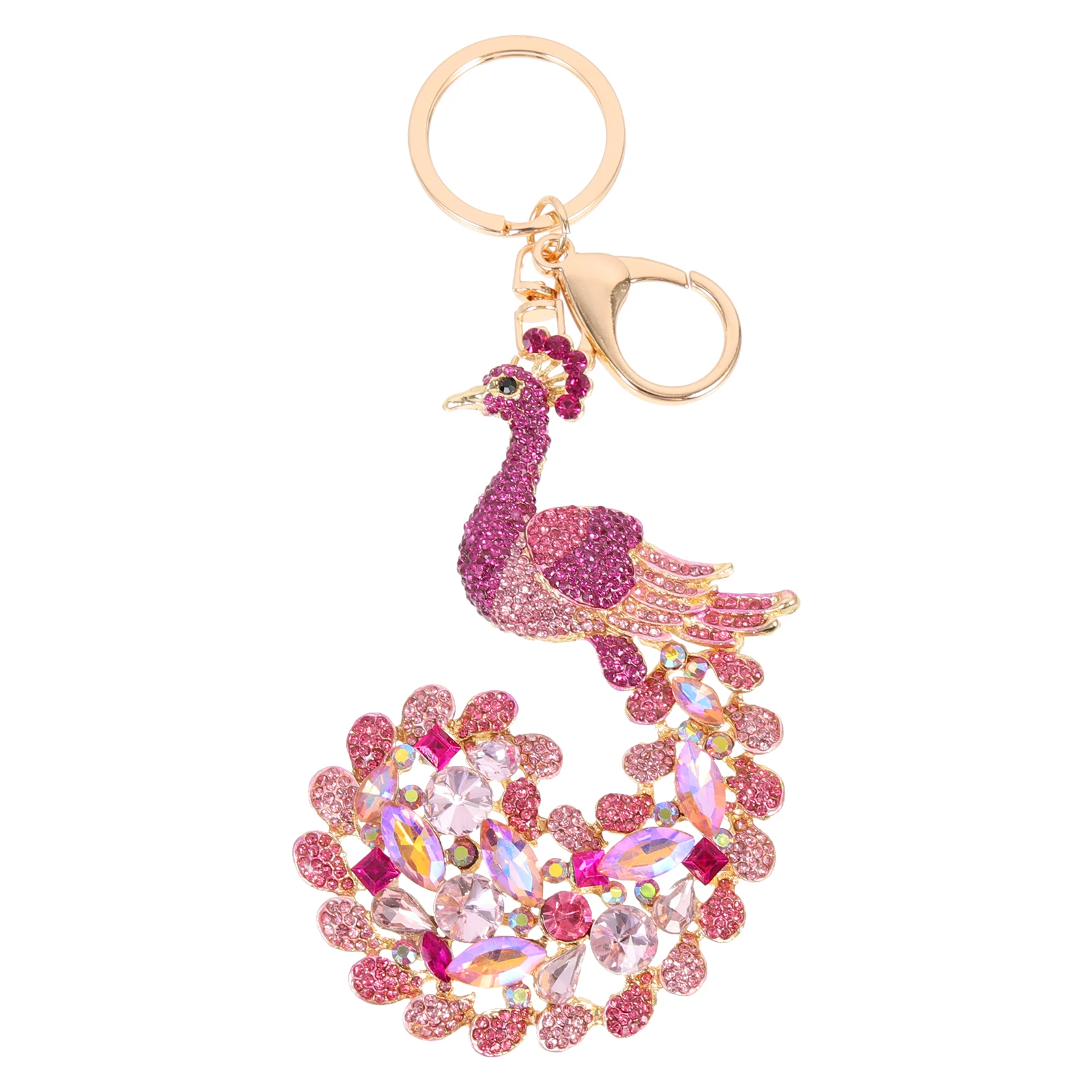 

Peacock Keychain Pendant Peacock-shape Hanging Metal Decoration Bird Animal Keychains Charm