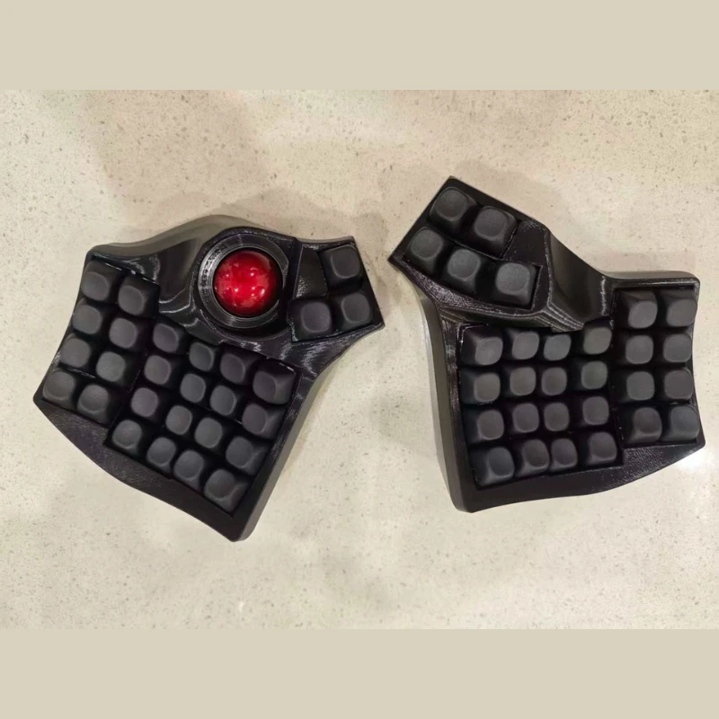 Charybdis MK2 4x6+8 Trackball Bluetooth Split Keyboard Customized 3D Printing Shell Hotswap Wired Ergonomics Keyboard Zmk Kailh