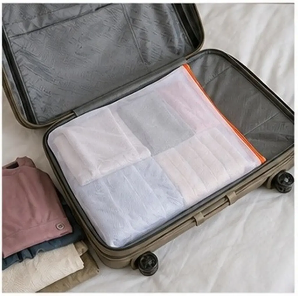 Laundry Mesh Bag for Delicates Washing Machine Safe Polyester Net Bag for Underwear Socks Bras Travel Storage Organizer