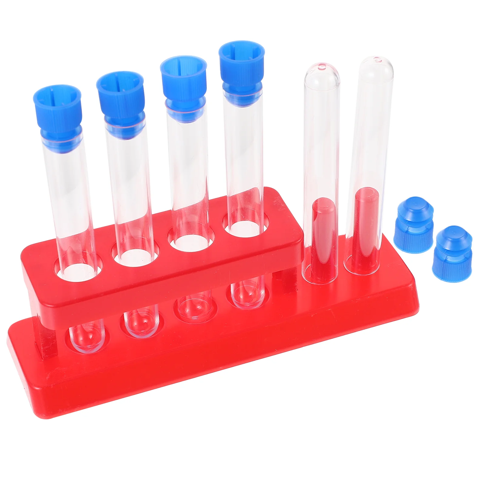 Children' Tube Plastic Tubes with Stand Scientific Accessory Kids Toys for Caps Experiment Science Learning Tools Student