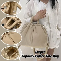 Nowa moda Puffer Tote Bag Nylon Down Cotton Crossbody Bag Shoulder Bags Handbag Designer Padded Large Lady Women Bag