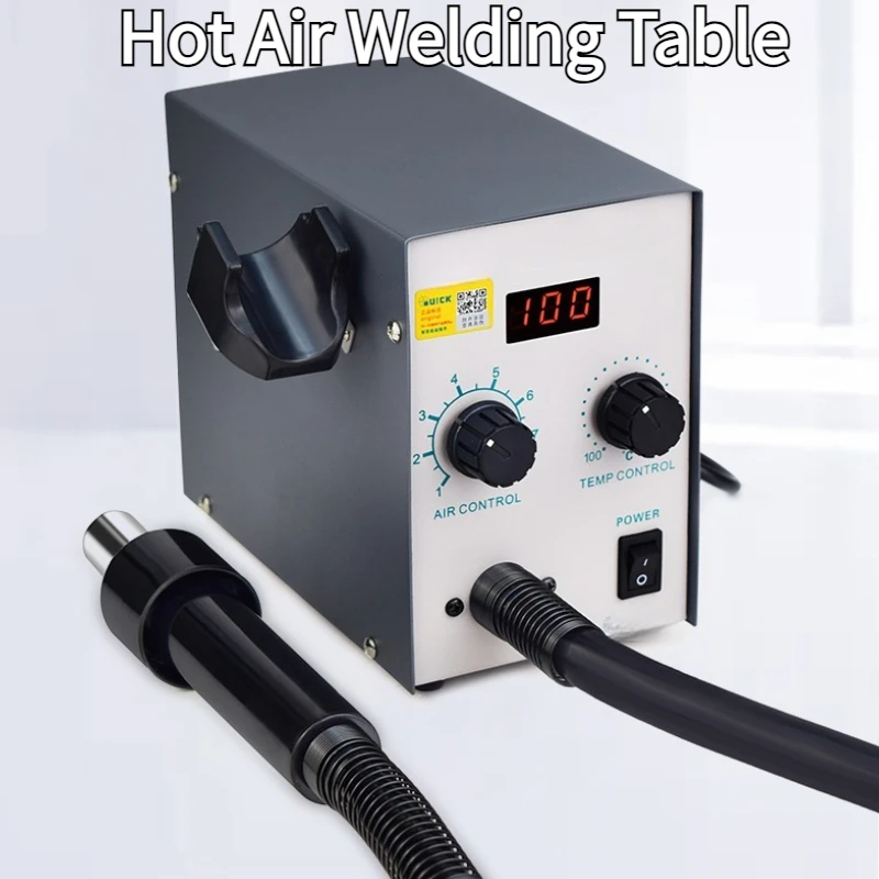 

Temperature Range: 100-500 ℃ 957DW+/957D+/959D+ Hot Air Gun Welding Table Machine 580W Hot Air Gun Disassembly Welding Table