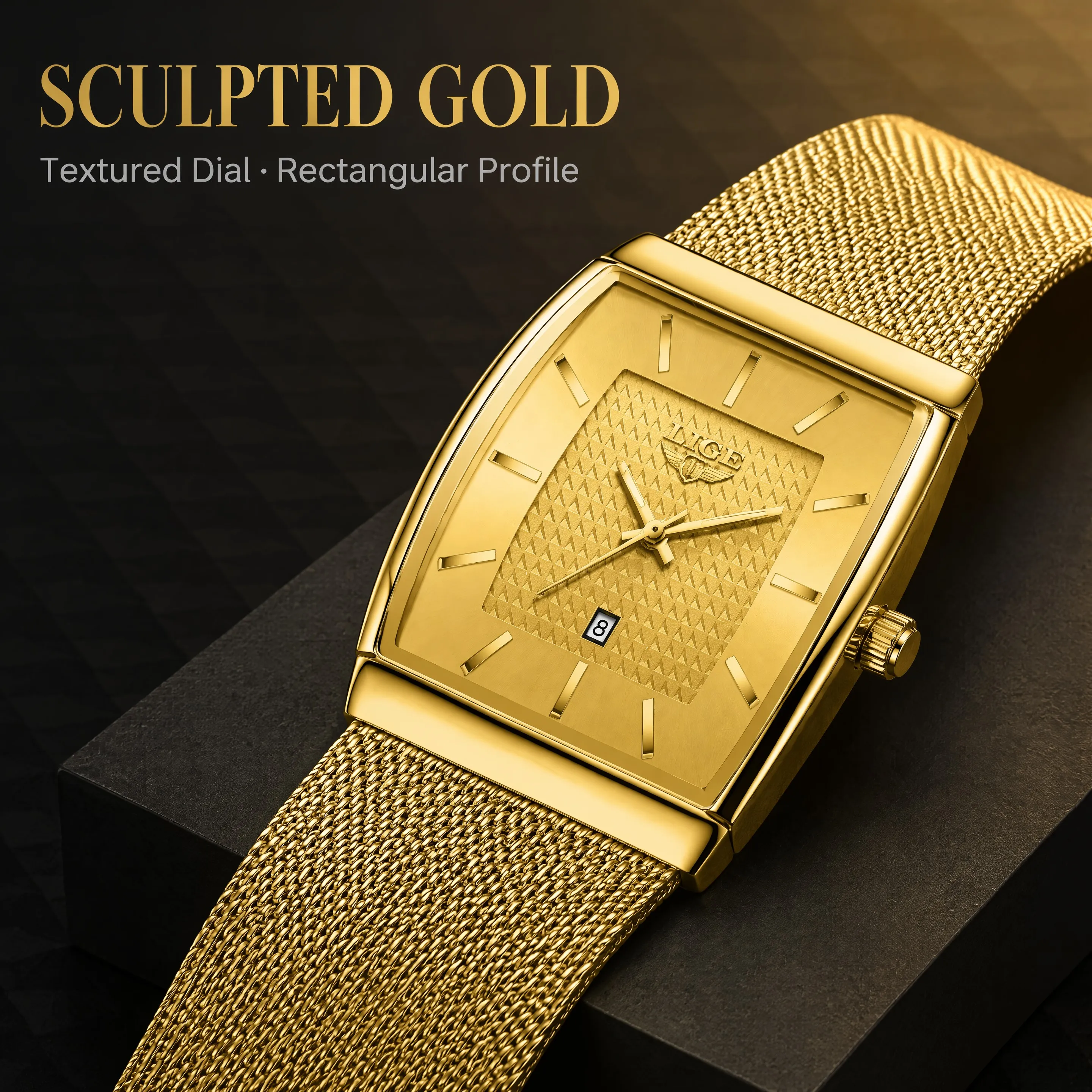 LIGE Top Luxury Durable Accurate Quartz Writstwatches for Men Luminous Waterproof Auto Date Men's Watch Business Fashion Reloj