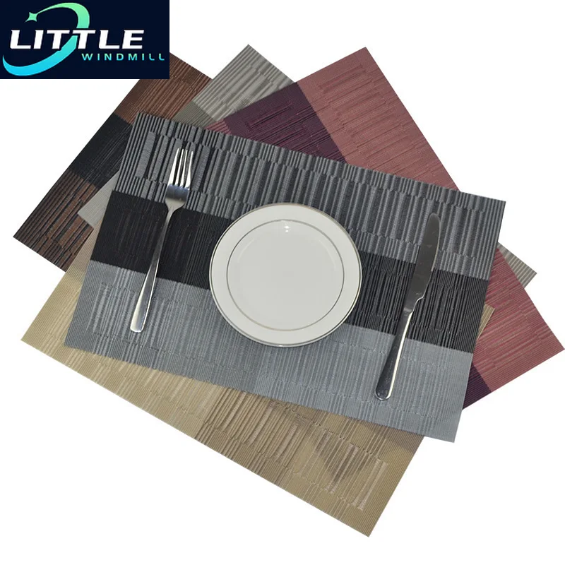 

Set of Washable Placemats for Dining Table Mat Non-slip Placemat In Kitchen Accessories Cup Coaster Wine Pad