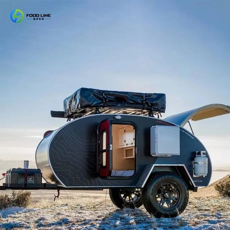 

Индивидуальный мини-караван-прицеп в форме капли с быстрой доставкой, водонепроницаемый, современный, для кемпинга, с душем, по низкой цене