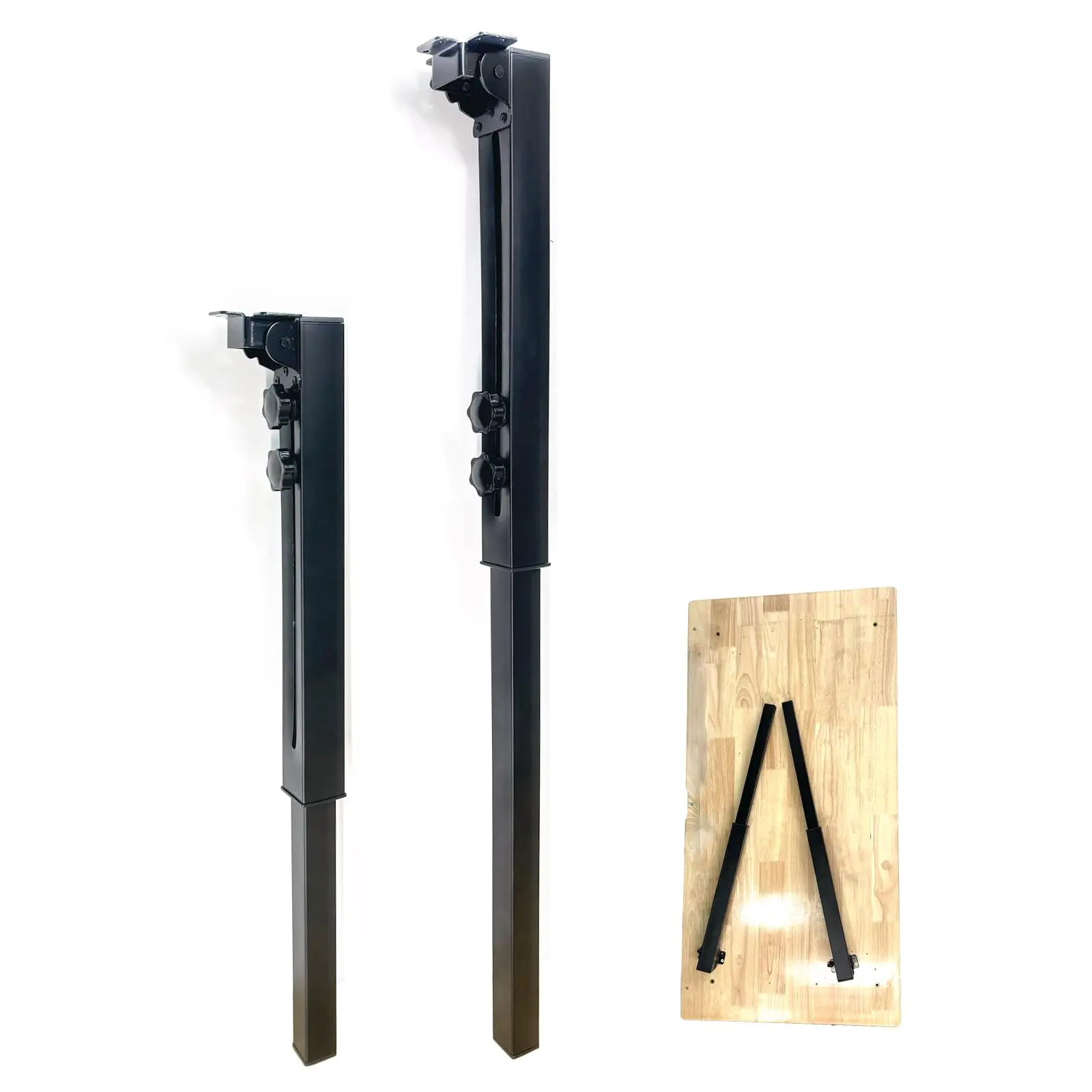 

Heavy Duty Metal Adjustable Folding Table Legs 25-34 Inch Set Of Two For DIY Desks Workstations Camping Outdoor Use