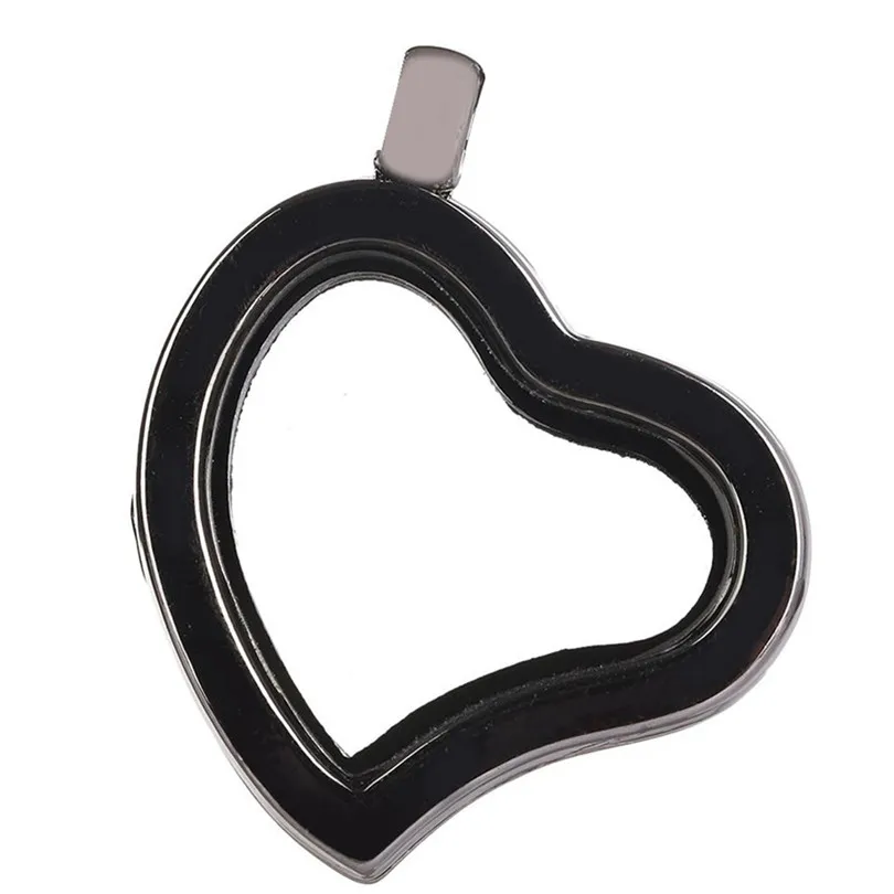10PCS Plain Irregular Heart Glass Living Memory Floating  Locket Alloy Pendant Charms Jewelry Making Necklace Keychain Women Men