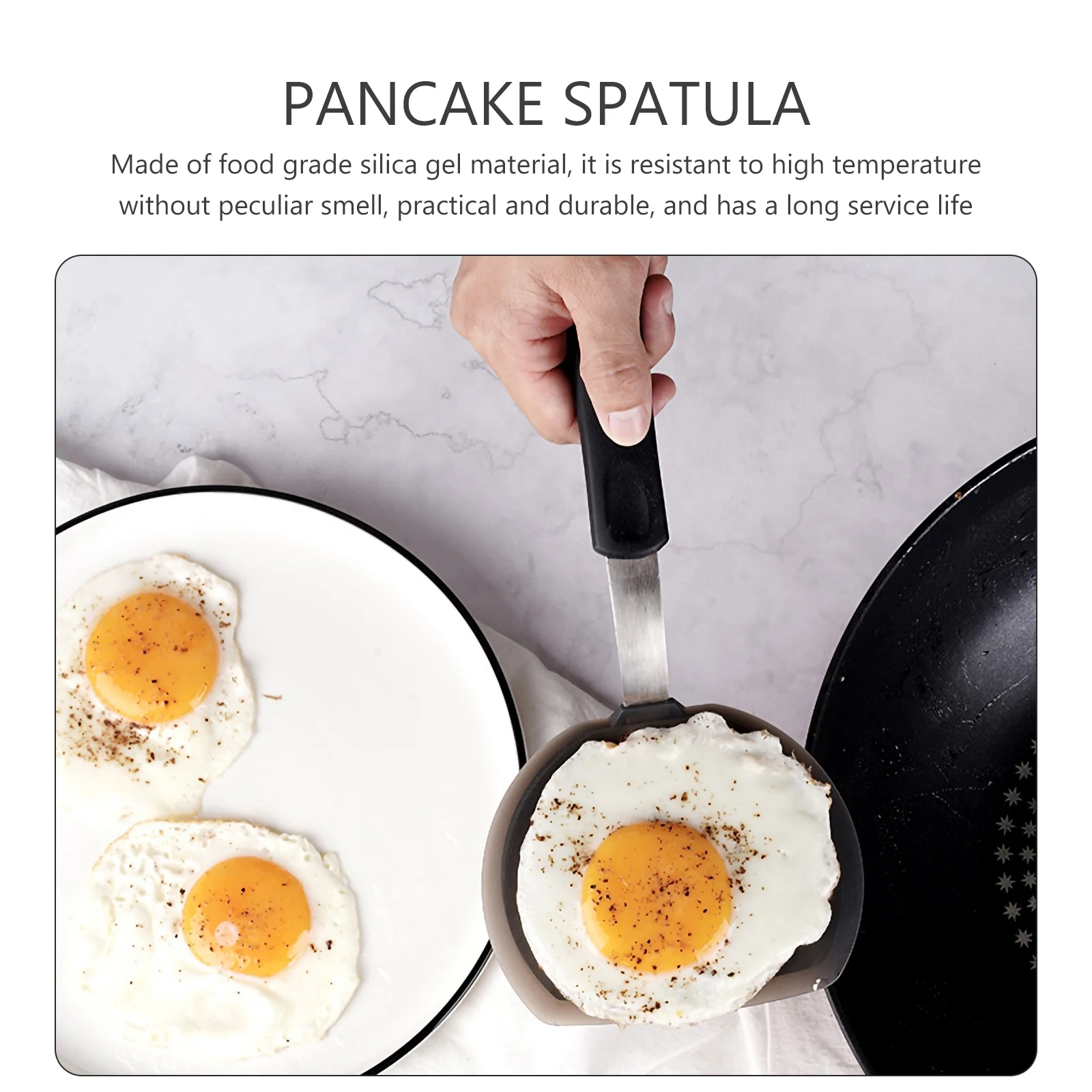 

3 Pcs Food Frying Shovel Cookie Spatula Heat Resistant Spatulas for Cooking Outdoor Practical Tool