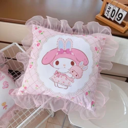 Kawaii My Melody Sweet Piano Back Cushion Cartoon Throw Pillow Sofa Bedroom Home Decor Cuddly Cushion Washable