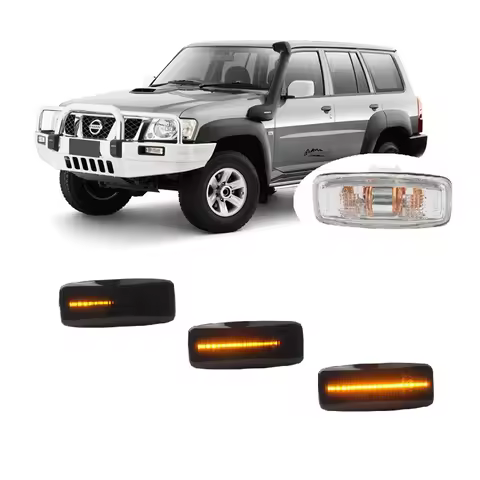 for Nissan Safari Patrol Y61 GR 2001 2002 2003 2004 2005 2006 2007 2009 2009 Dynamic LED Side Marker Signal Light Fender Lamp