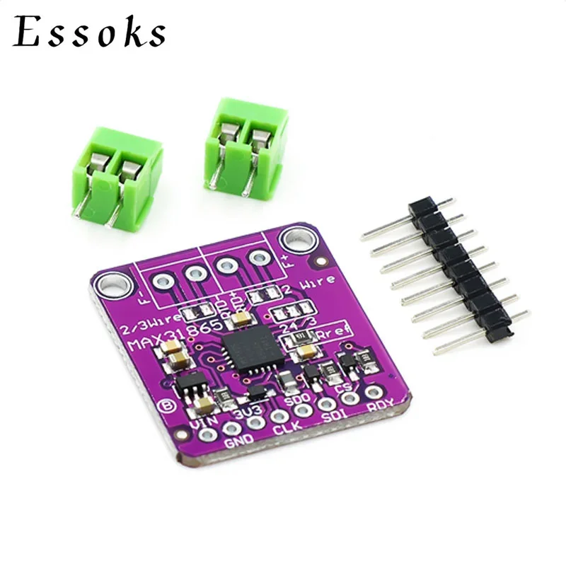 MAX31865 PT100 to PT1000 RTD-to-Digital Converter Board Temperature Thermocouple Sensor Amplifier Module 3.3V/5V For Arduino