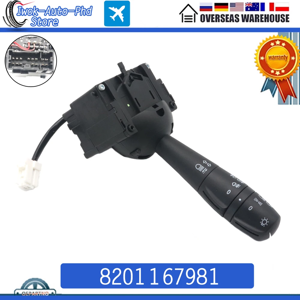 8201167981 Steering Column Switch Light Switch For Renault Dacia LOGAN Renault Clio IV 4 TRAFIC III 3 SANDERO 255405005R