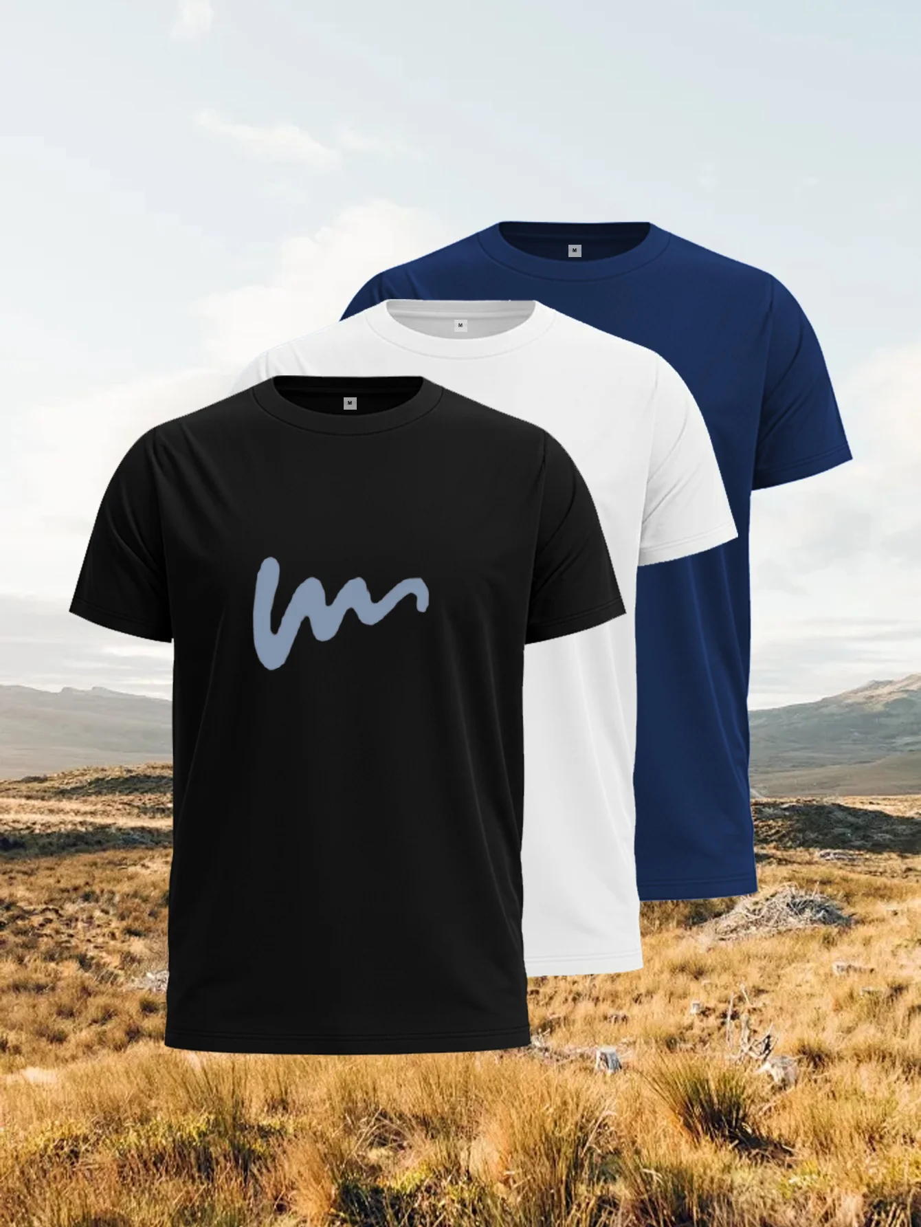 

3-Pack Men's Pattern T-Shirt, Cotton, Comfortable & Breathable Crew Neck Top, Trendy Fashion Design, Casual Style, Soft Touch