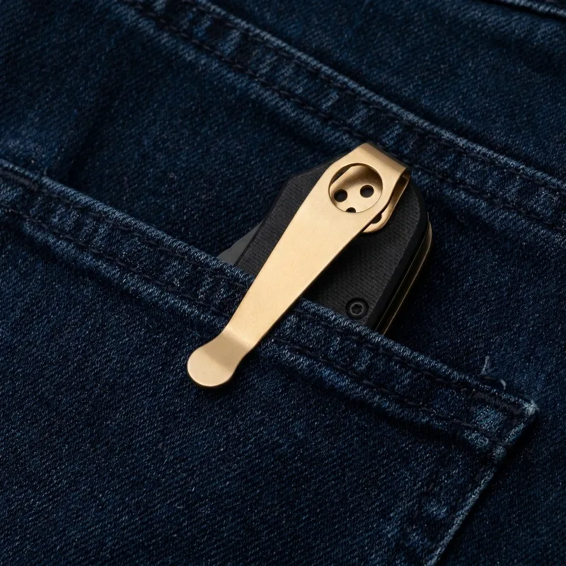 1 Piece Titanium Alloy Folding Knife Clip Black or Gold DIY Crafting