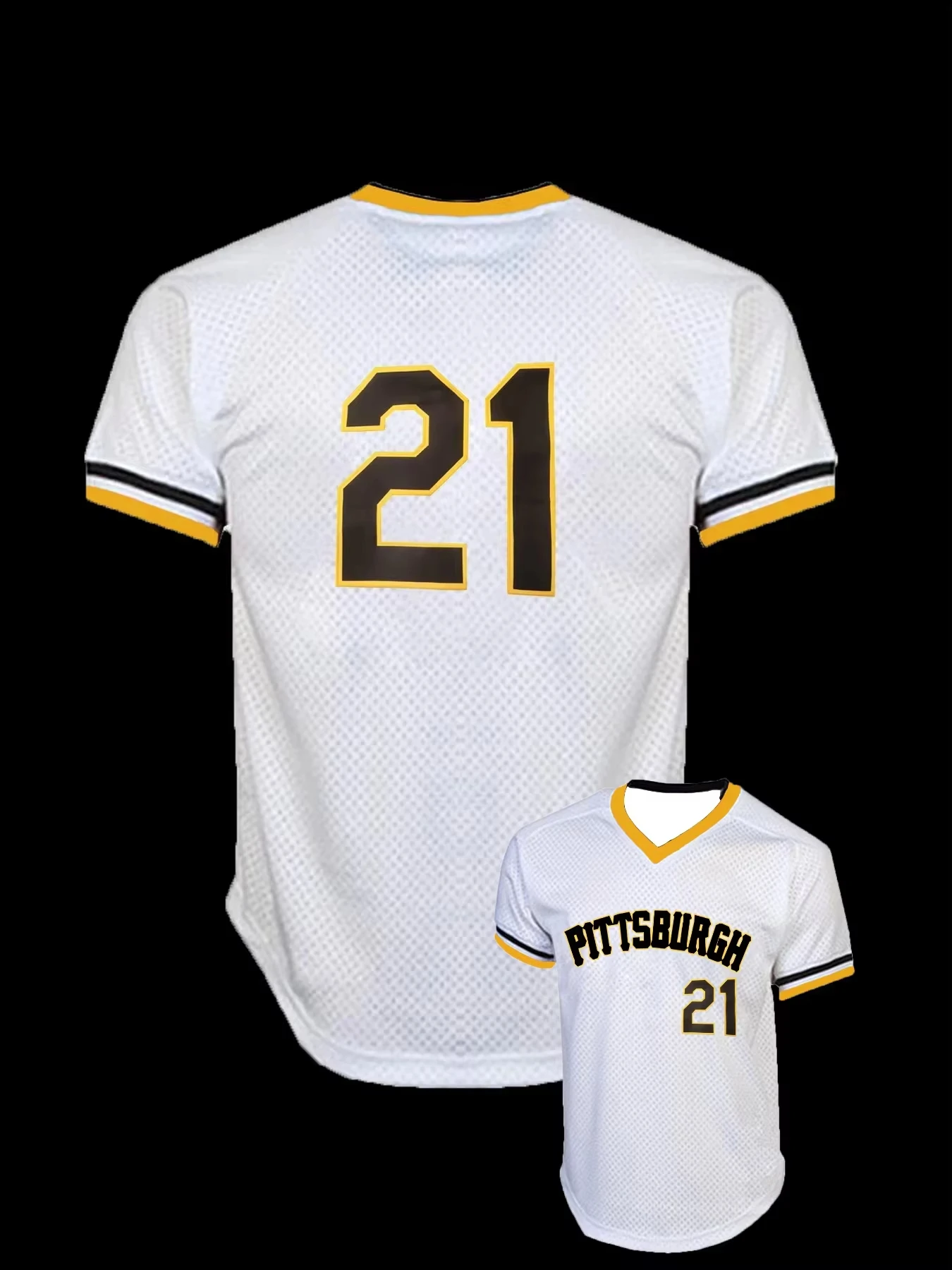New Fashion Baseball Jersey Breathable Baseball Shirt Quick Dry Baseball Uniform Short Sleeve NO. 21 V-Neck T-Shirt Sweatshirt