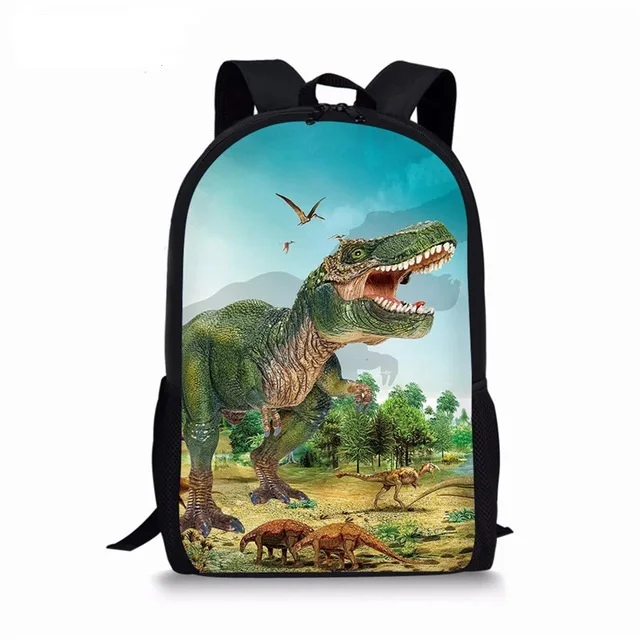 Popular Dinosaur World Backpack Animal Printing Backpack For Kids Jurassic Kingdom Bags For Girls Boys Children School