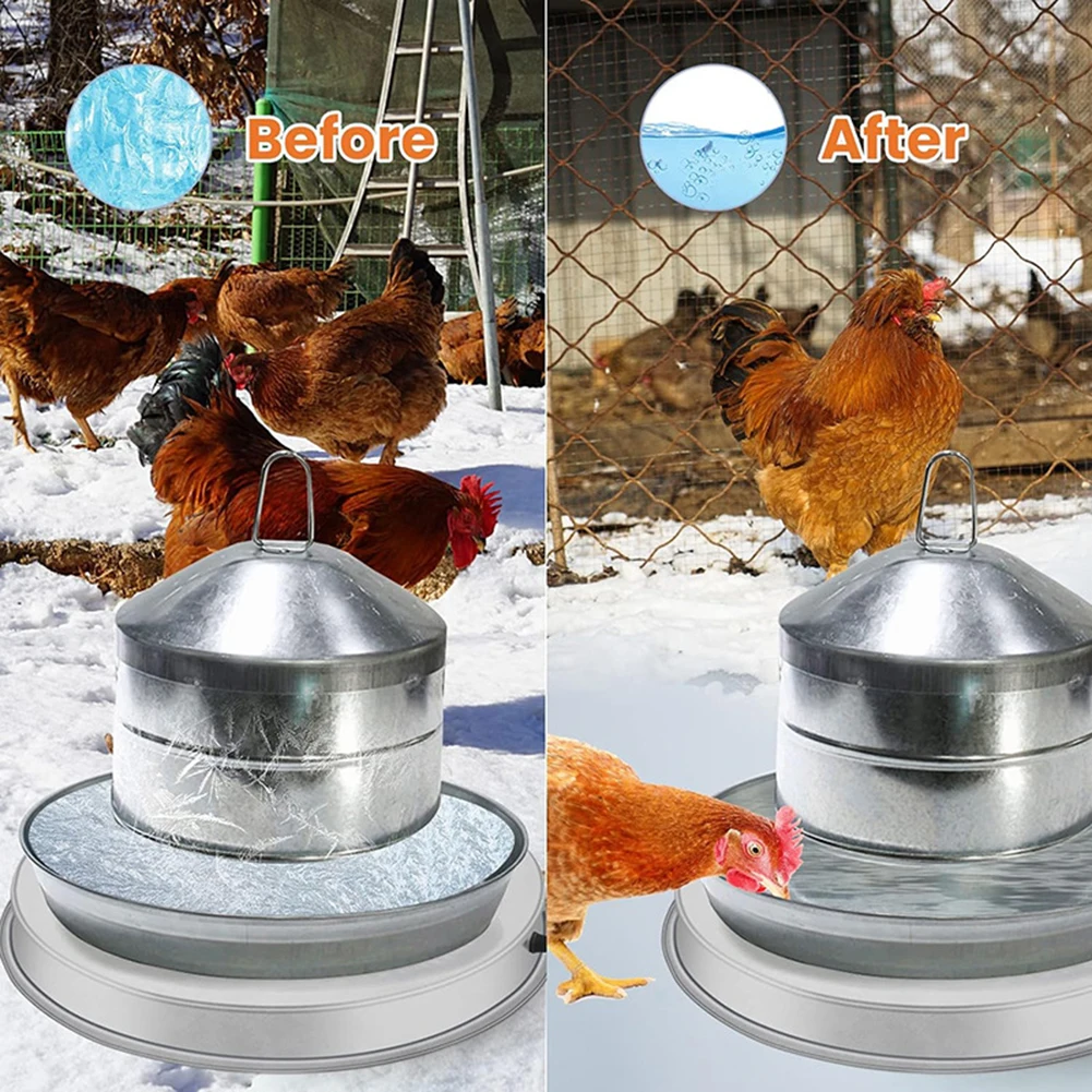 Chicken Water Heater Winter Pet Poultry Water Heater Base Pet Water Heater Warmer Base Farm Animal Watering Supplies