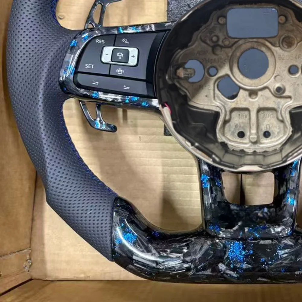 Carbon Fiber Steering Wheel For VW Volkswagen Golf 5 6 Golf 7 7.8 R 7R MK5 MK6 MK7 Gti Polo Passat B7 B8 Tiguan CC view 6