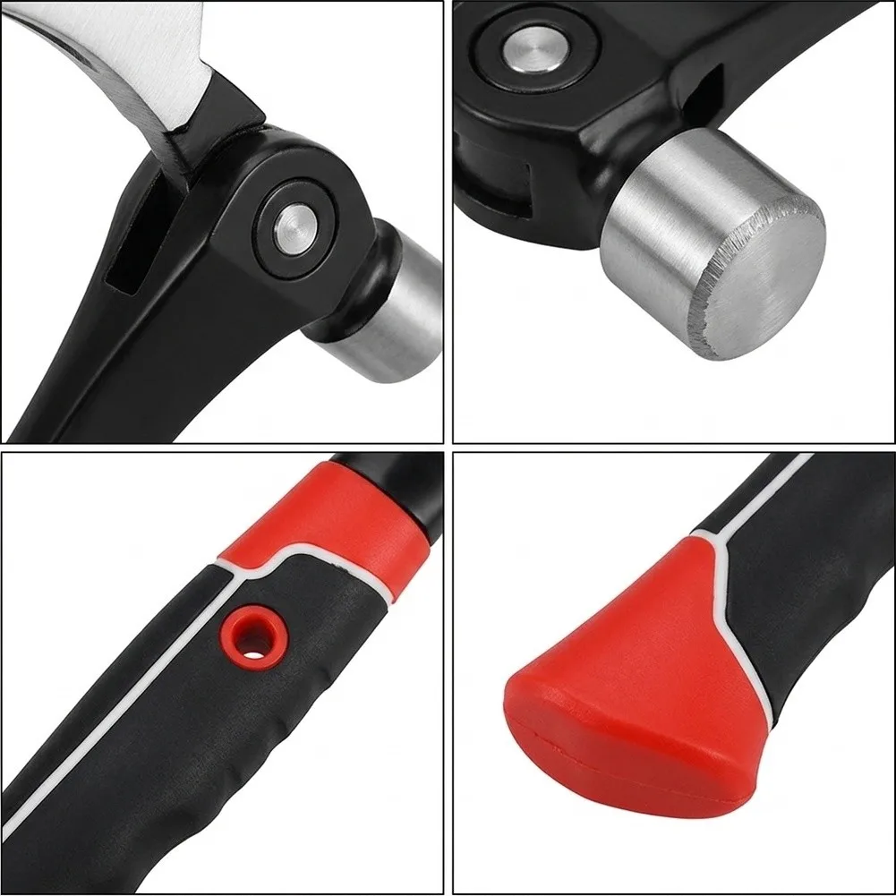 Claw Hammer 35.5cm Adjustable Multi Angle with Magnetic Nail Holder for Comfort Grip for Carpentry Renovation and DIY Use