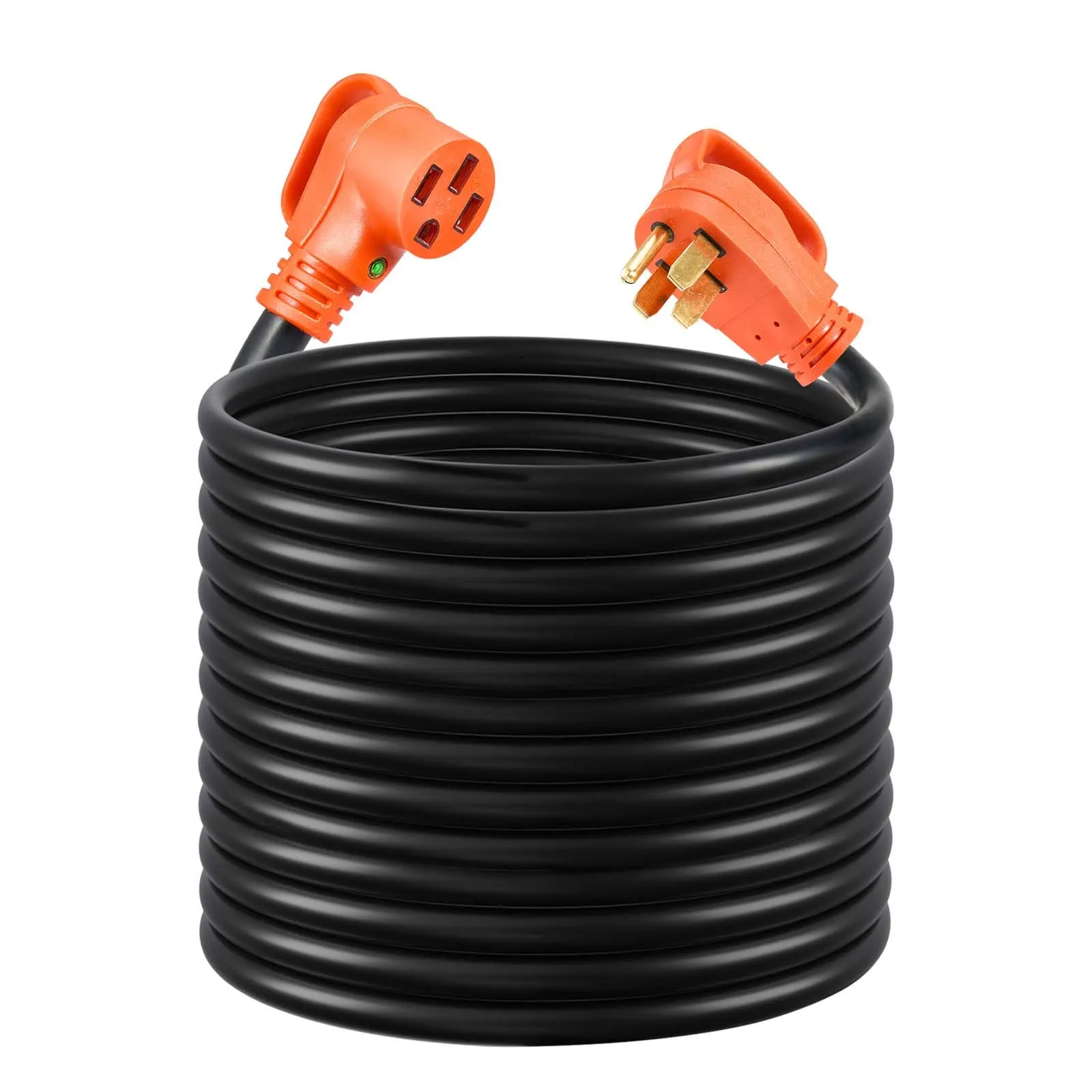 

Удлинитель для автодомов 100 футов, 50А, кабель STW 6/3 +8/1, NEMA 14-50P, NEMA 14-50R, ETL