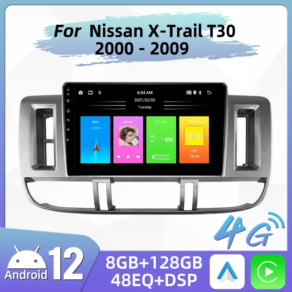 Android Car Radio for Nissan X Trail X-Trail 1 T30 2000 - 2009 2 Din Multimedia FM RDS WIFI GPS Navigation Stereo Carplay Auto