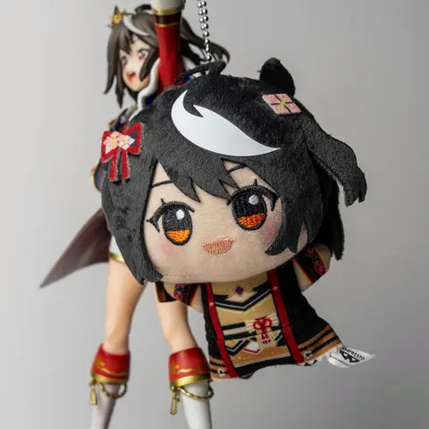 12cm Kawaii UmaMusume Plush Doll Toys Pretty Derby Kitasan Black Anime Game Character Keychain Stuffed Plushies Bag Pendant Gift